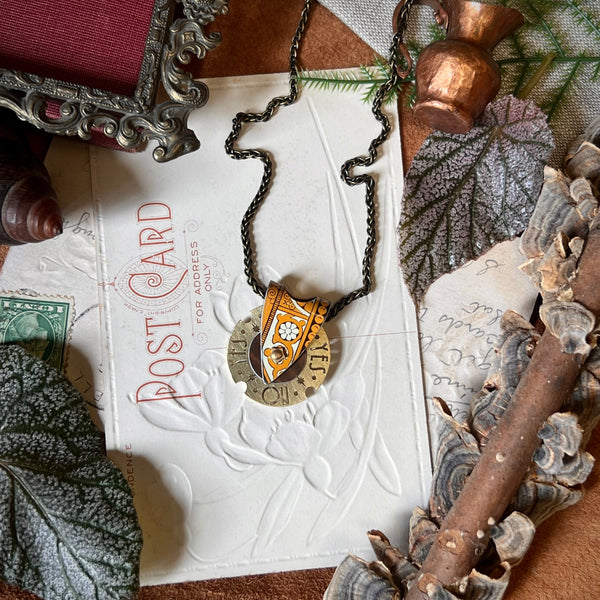 Fortune Teller Necklace, Goldenrod 4 ---