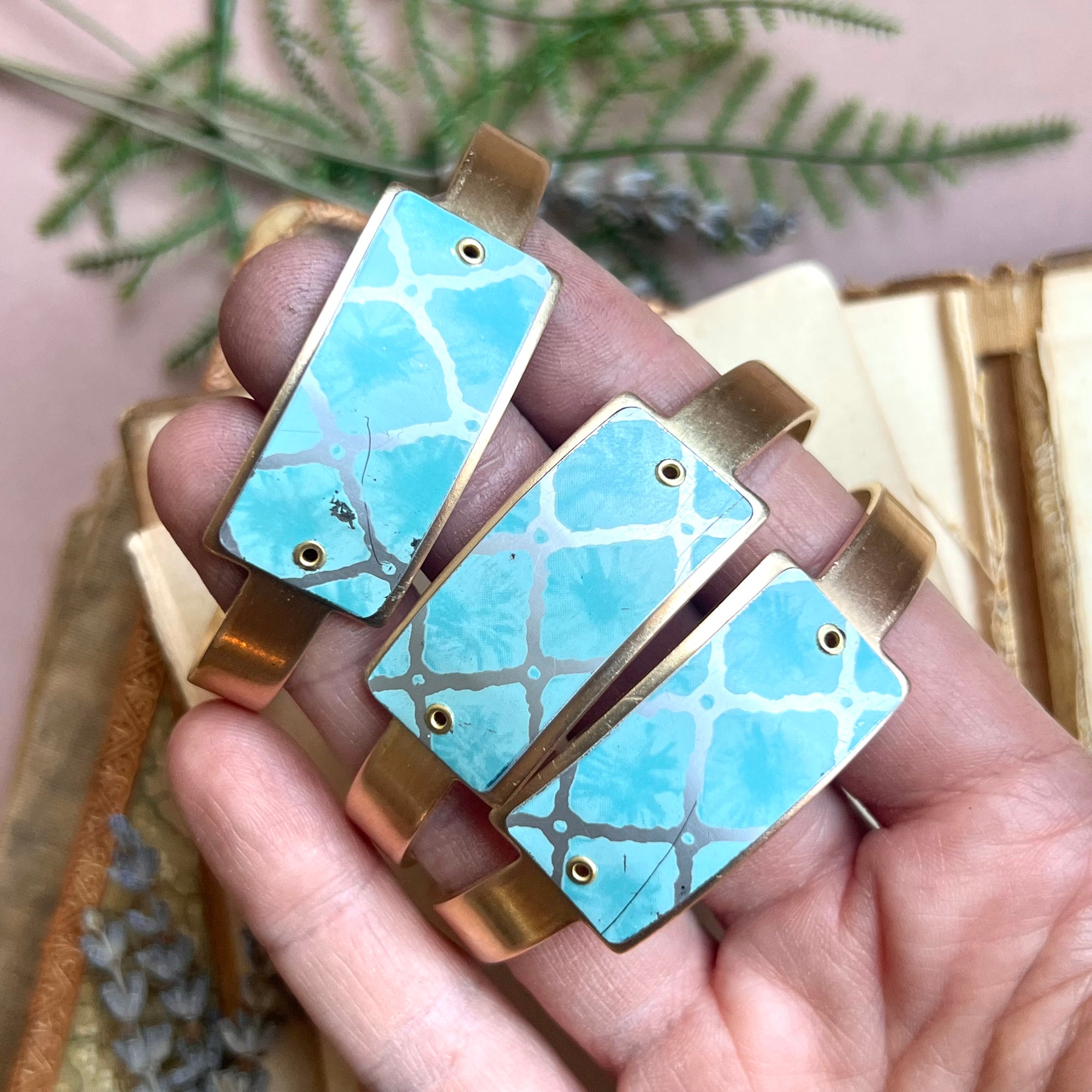 Cuff Bracelet ID Style, Robin's Egg