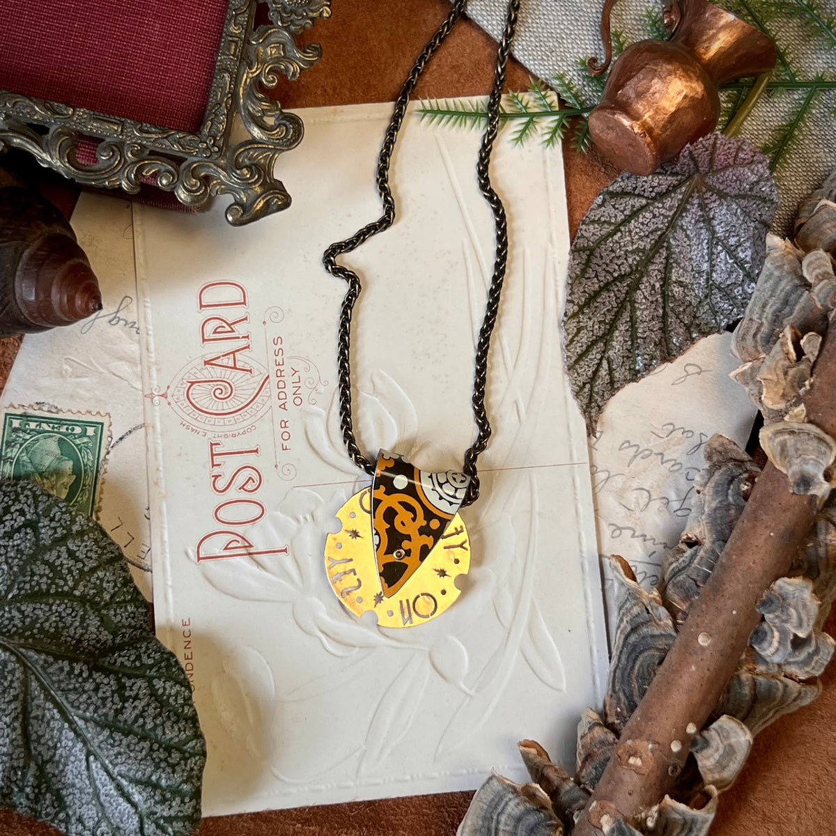 Fortune Teller Necklace, Goldenrod 1 ---