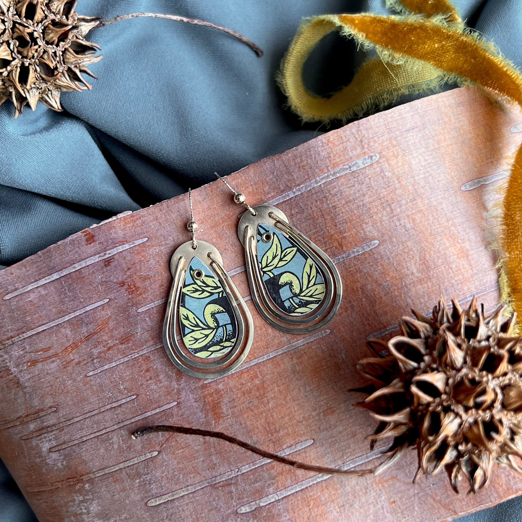 Sea Foam, Valance Earrings
