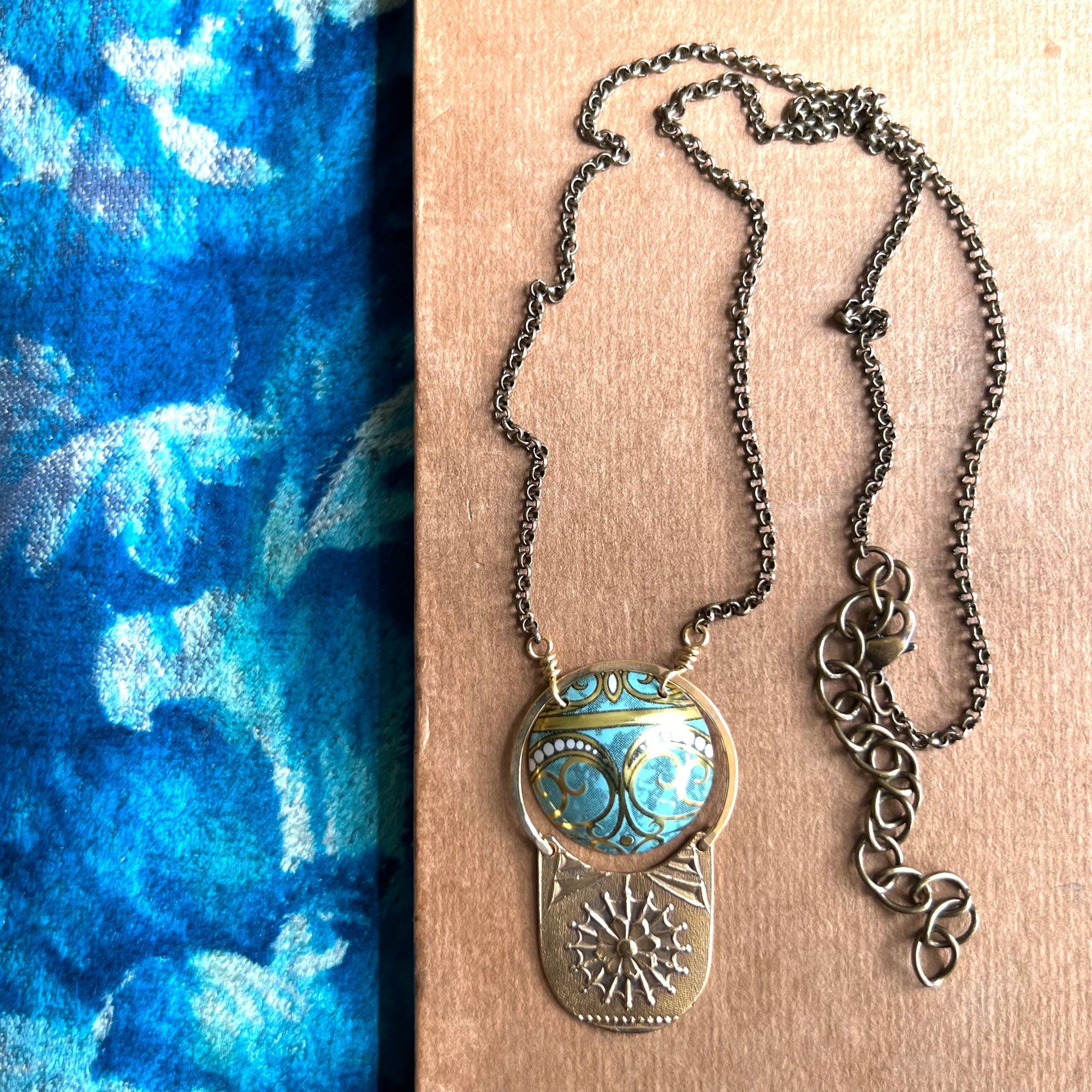 Secret Garden Necklace, Deco Turquoise