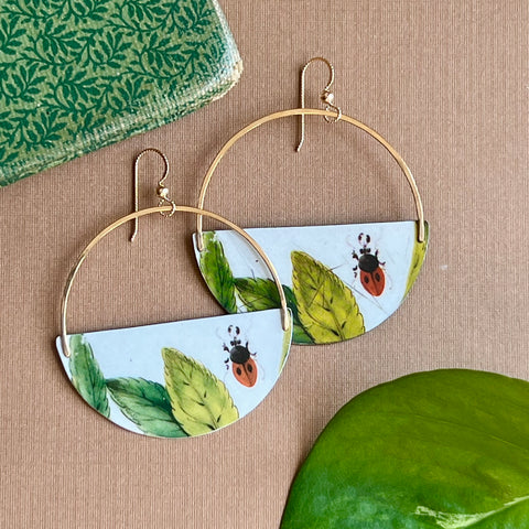 Beetle & Leaf, Big Mama Earrings