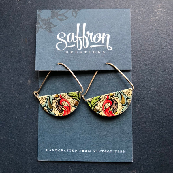 Florentine Half Moon Hoop Earrings