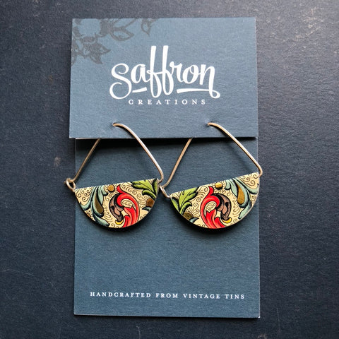 Florentine Half Moon Hoop Earrings