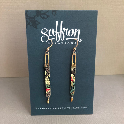 Skinny Bar Earrings, Florentine