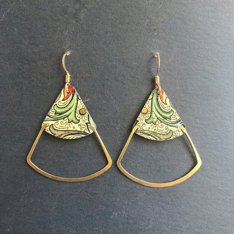 Florentine Deco Fan Earrings