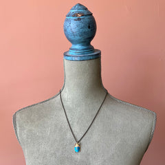 Scarab Necklace, Teal