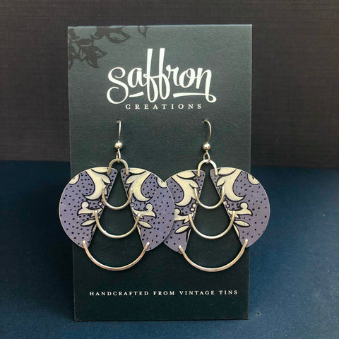 Large Ladybird Earrings, Periwinkle